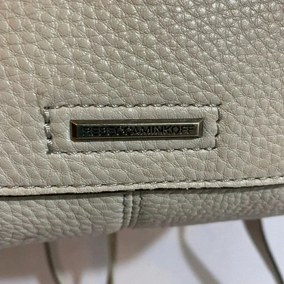 Rebecca Minkoff white gray pebbled leather crossbody handbag - Picture 5 of 14